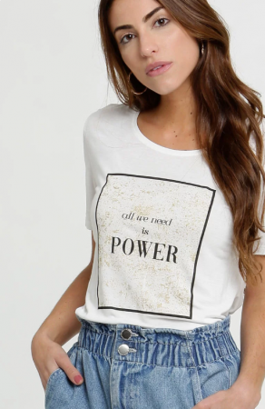 Blusa Feminina Estampa Frontal Manga Curta